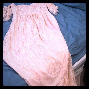 Beautiful lace maternity gown!